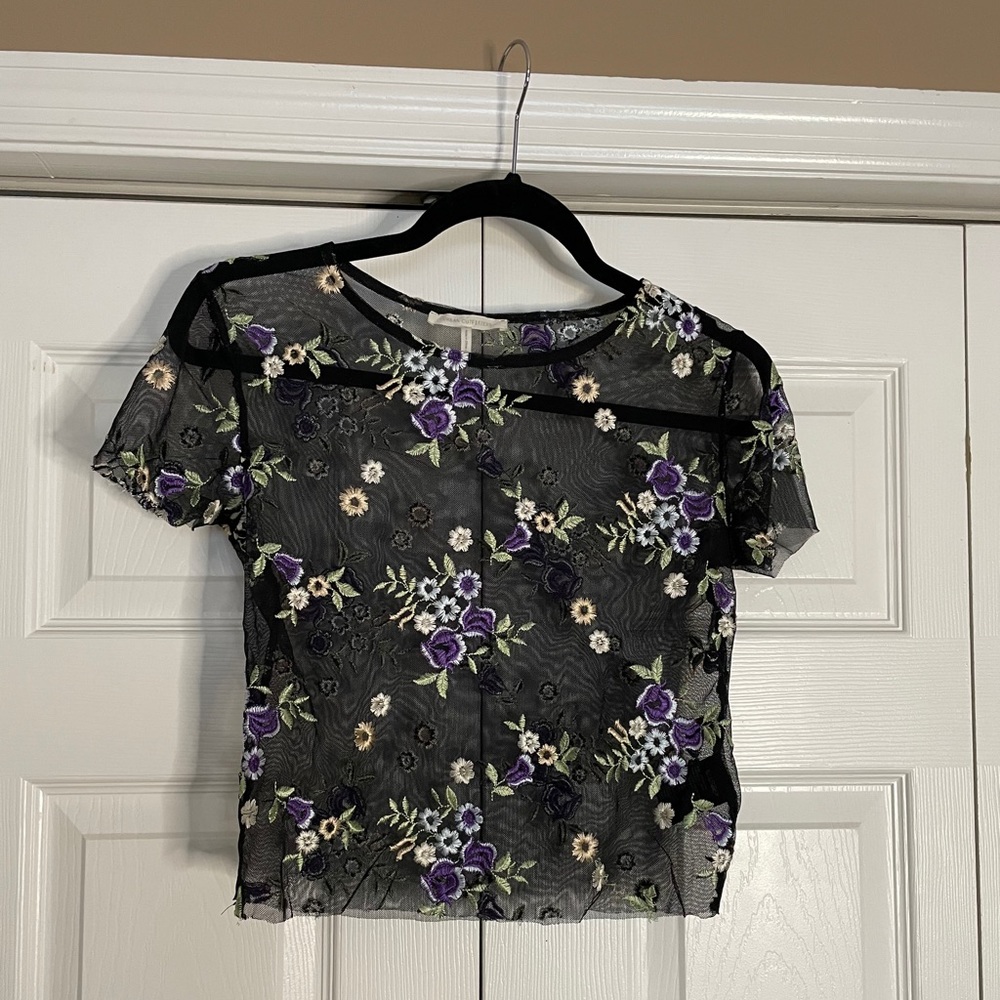 Crop short sleeve shirt